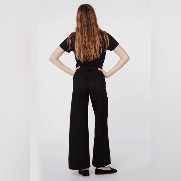 Eve Denim The Charlotte in "Noir" High Rise Wide Leg Black Jeans Size 26 - Picture 2 of 14
